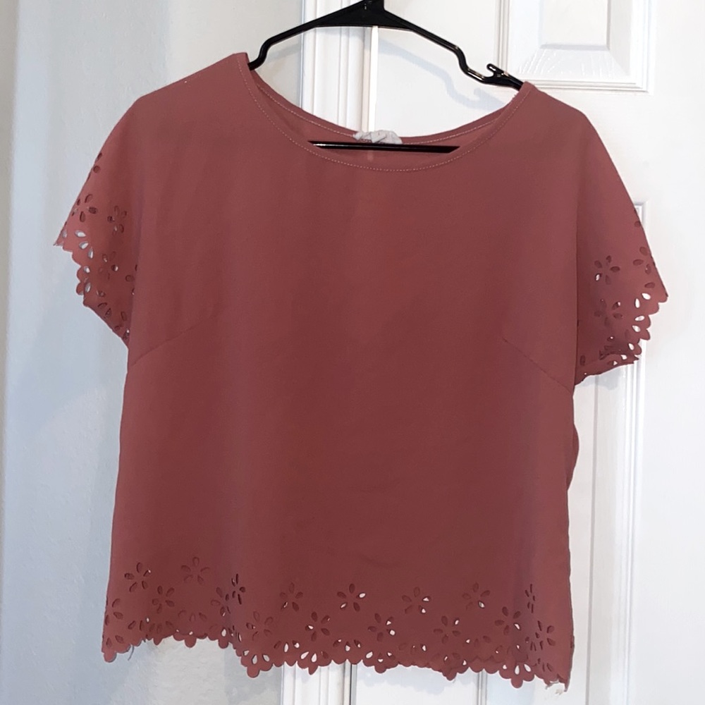 Floral cut out shirt from a’gaci. Size large